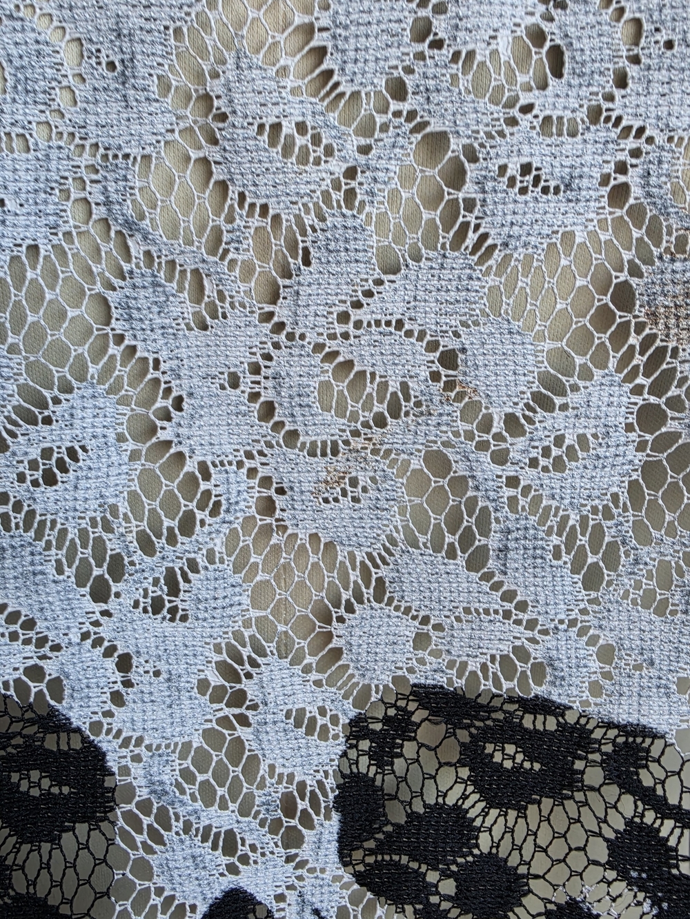 Express Black Lace Skull Tee with White Skull Detail - Picture 8 of 8